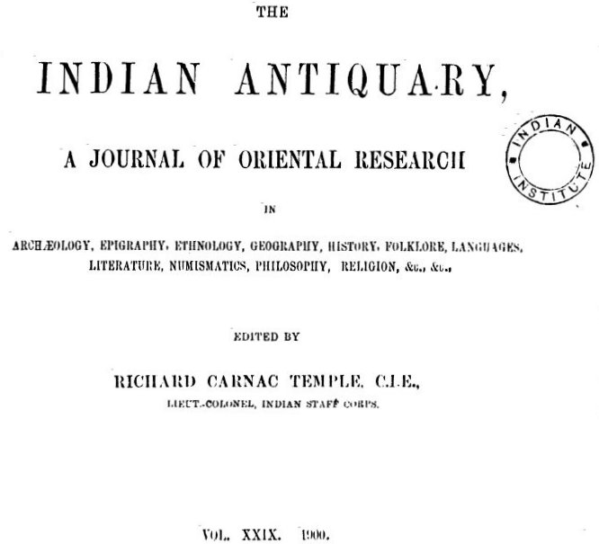 Indian Antiquary 1