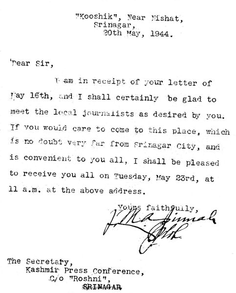 Quaid's letter